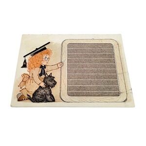 Current Inc Postcard Set Girl Scottie Dog Chalkboard Vintage Stationery 7pc